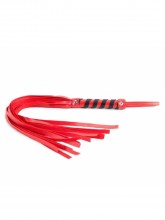 Whip 52 cm with decorative handle - red
